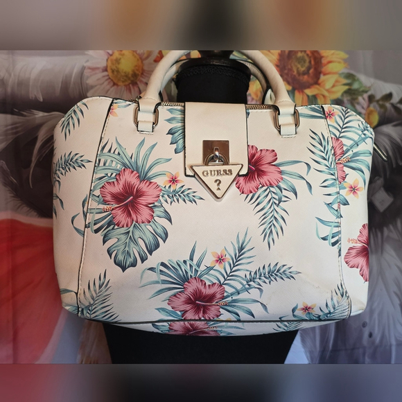 Guess Vintage Floral Satchel Bag - Picture 3 of 16
